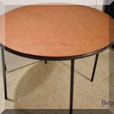 F07. Round folding table 39” - $18 